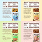Mezcla Puff-Crispy Plant Based Protein Bars - Variety Pack - Healthy Snacks for Adults & Kids - Granola Bars for School, Travel, & Office Snacks - Gluten Free, Vegan, Non GMO, 10g Protein - 8 Count