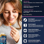 (2 Pack) Calcium Magnesium Zinc Gummies with Vitamin D3, K2, B12 & B6 for Adults, Sugar Free Magnesium Glycinate with Potassium Sea Moss Supplement, Calcium Citrate for Bone Mood & Sleep Support