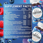Cortisol Gummies for Women Men - 13-in-1 High Cortisol Reducer with Ashwagandha Magnesium L-theanine Rhodiola Rosea - Daily Cortisol Detox Manager for Stress Focus Support - Vegan Sugar Free