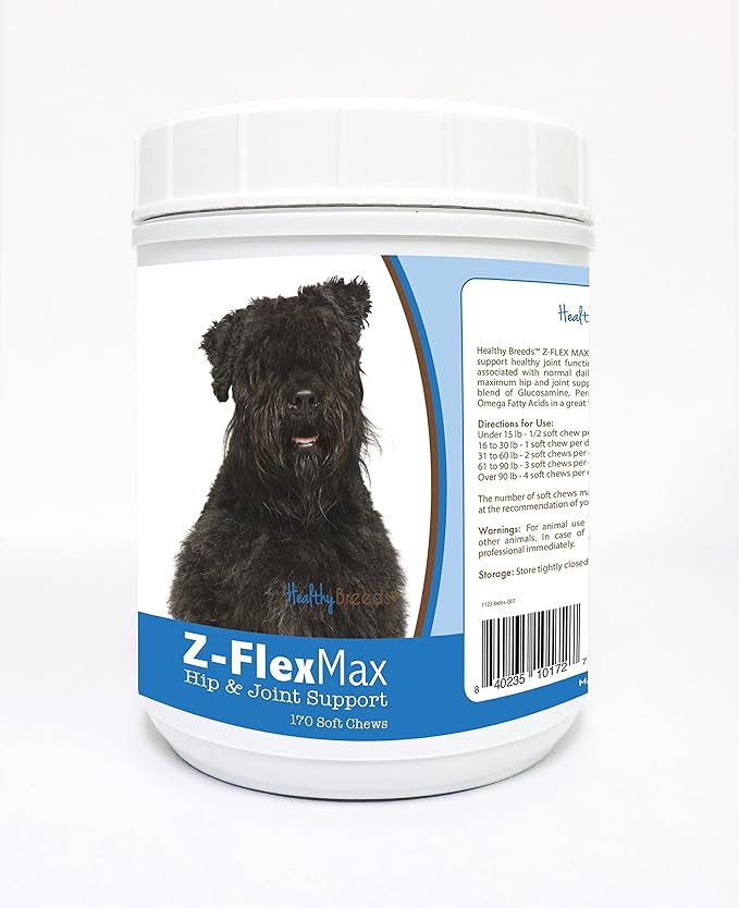 Healthy Breeds Bouvier des Flandres Z-Flex Max Hip and Joint Soft Chews 170 Count