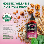 USDA Organic Vitamin B-Complex B5 Pantothenic Acid | B12 Methylcobalamin | B1 Thiamine | B6 Pyridoxine | B7 Biotin | B9 Folic | B3 Niacinamide - B Complex Liquid Drops, Made in USA Supplement, 4fl oz