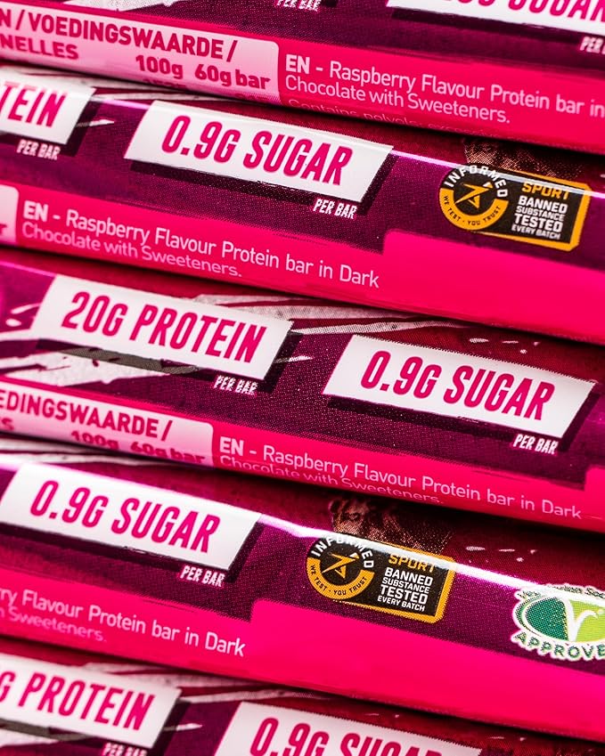 Grenade High Protein Bar - Dark Chocolate Raspberry, 12 x 60 g