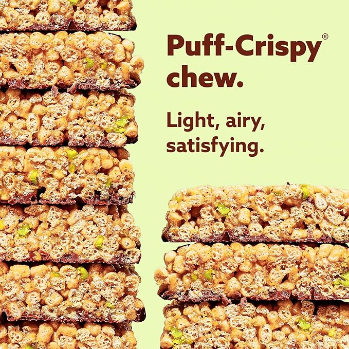 Mezcla Puff-Crispy Plant Based Protein Bars - Variety Pack - Healthy Snacks for Adults & Kids - Granola Bars for School, Travel, & Office Snacks - Gluten Free, Vegan, Non GMO, 10g Protein - 8 Count