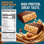 CLIF BUILDERS Protein Bars - Chocolate Peanut Butter Flavor - 20g Plant Based Protein - Gluten Free - Non-GMO - Low Glycemic - No Artificial Sweeteners - Value Pack, 2.4 oz. (12 Count)
