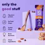 IQBAR Clean Plant Protein Bars - Almond Butter Chip - 24 Count - Keto, Vegan, High Fiber, Gluten and Dairy Free, Low Sugar Snack - Brain and Body Nutrients for Focus, Energy, Meal Replacement