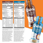 OWYN Only What You Need High Protein Shake, Chocolate and Vanilla Flavored, 26g Protein, 0g Sugar, 3g Fiber, Dairy Free, Plant Based Protein Drink, 12 Count