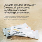 Momentous Creatine Lemon Monohydrate Powder - Creatine Powder - Supports Strength, Lean Muscle, & Recovery for Men & Women - NSF Certified for Sport - 6.49 g per Serving - 15 Servings