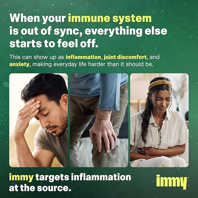 IMMY Immune Supplement for Mood Support and Gut Health, 90 ct. - Supports Joint Relief, Focus & Mood Support, Natural Calming Aid