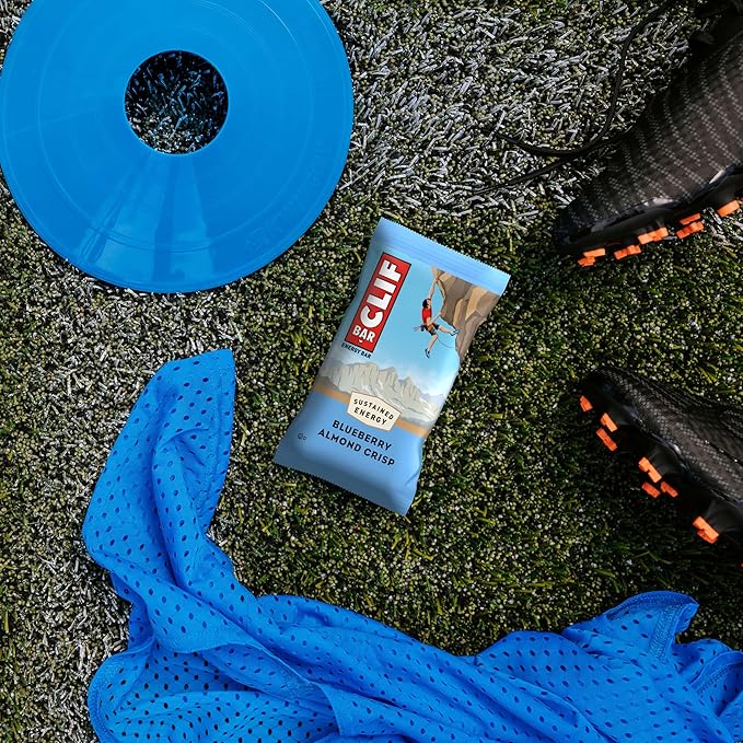 CLIF BAR - Energy Protein Bars - Blueberry Almond Crisp - Made with Organic Oats - Energy Bars - Non-GMO - (10 Pack)
