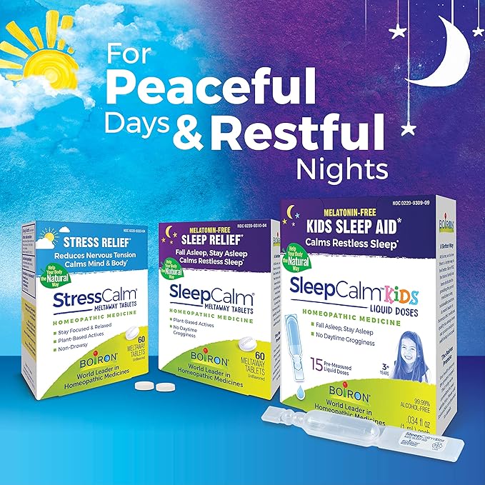 Boiron StressCalm On The Go for Relief of Stress, Anxiousness, Nervousness, Irritability, and Fatigue - 80 Count, (Pack of 4)