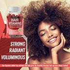 Hair Vitamin Gummies Supplement for Women & Men – Hair Growth Vitamins 5000mcg Biotin Gummies, Folic Acid, Vitamin C & E, Support Stronger & Thicker Hair, Skin, Nails, Non-GMO Vegam for, 60 Count
