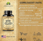 HERBALICIOUS Bovine Collagen Supplements for Men and Women | Hydrolyzed Grass-Fed Bovine Collagen Peptides | Joint, Nerve & Bone Support | Non-GMO, Anti-Aging | 100 Capsules