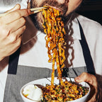 Momofuku Tingly Chili Noodles Ramen Noodles by David Chang, 4 Pack of Restaurant Quality Air-Dried Instant Noodles Now with More Sauce & 11g of Protein