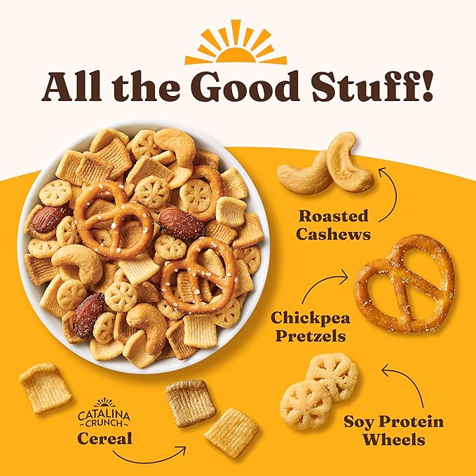 Catalina Crunch Protein Snack Mix - 10g Protein, 1g Sugar per Serving - Good Source of Fiber, Keto, Gluten Free - Traditional, 5.25 Ounce Bag (Pack of 4)