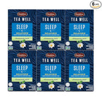 Celestial Seasonings TeaWell Herbal Tea, Sleep with Melatonin, Chamomile Mint, Caffeine Free Wellness Tea, 12 Tea Bags (Pack of 6)