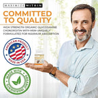 Glucosamine Chondroitin with Turmeric & MSM – Mobility & Flexibility Support – 60 Veggie Capsules