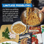 Momofuku Sweet and Spicy Noodles Ramen Noodles by David Chang, 4 Pack of Restaurant Quality Air-Dried Instant Noodles Now with More Sauce & 10g of Protein