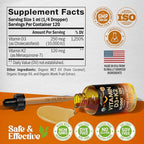 Vitamin D3 K2 USDA Organic Drops - Vitamin D3 10000 IU & K2 as MK-7 120mcg - Immune & Mood Support, Bone & Teeth Health - Sugar-Free Orange Flavor - Liquid Supplement - Made in USA - 4 FL OZ, 120 Days