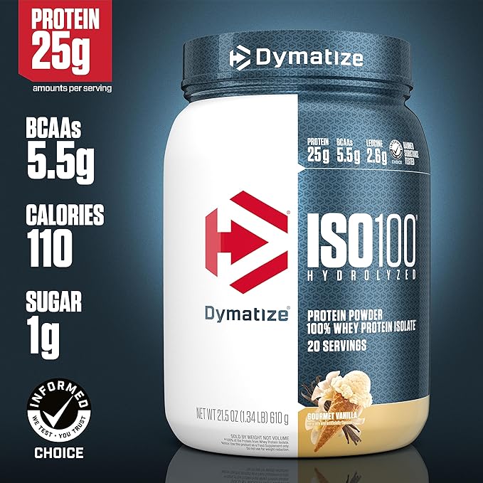 Bundle of Dymatize Performance Protein Shake, Fruity Pebbles (12 pack) + ISO100 Whey Protein Powder Isolate, Gourmet Vanilla (20 Servings)
