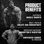 Axe & Sledge WHEY More Premium Protein Blend | 24g Protein, Whey Concentrate & Isolate | Prebiotic Fiber for Enhanced Absorption | Creamy, Delicious, Versatile | 30 Servings, Honey Grizzly Graham