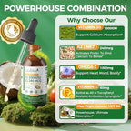 Mulittea Vitamin D3 K2 Liquid 10000 IU w/Vegan Omega-3 & Coconut MCT Oil - Maximum Strength Vitamin D Supplement, No Fillers, Non-GMO K2 as MK7 for Bones, Muscles & High Absorption-2 Fl Oz 1pack