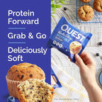 Quest Nutrition Blueberry Muffin, 10g Protein, 3g Net Carb, 2g Sugar, Protein Snack, 8 Count