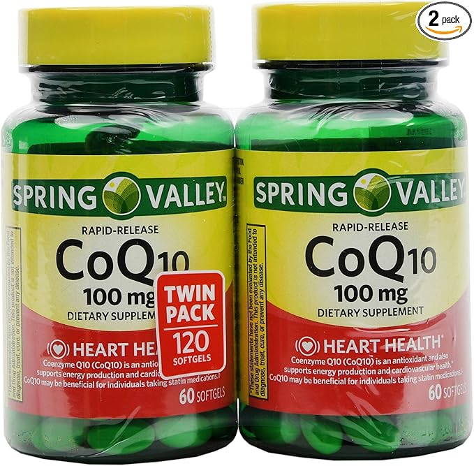 Spring Valley Co Q-10 100mg Heart Health Supplement, 120 Softgels