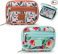 Made Easy Kit Pill Case - Weekly Medicine Organizer with Removable Seven-Day Vitamin & Supplement Box - Premium Neoprene for Travel Purse Accessory (Brown Teal)