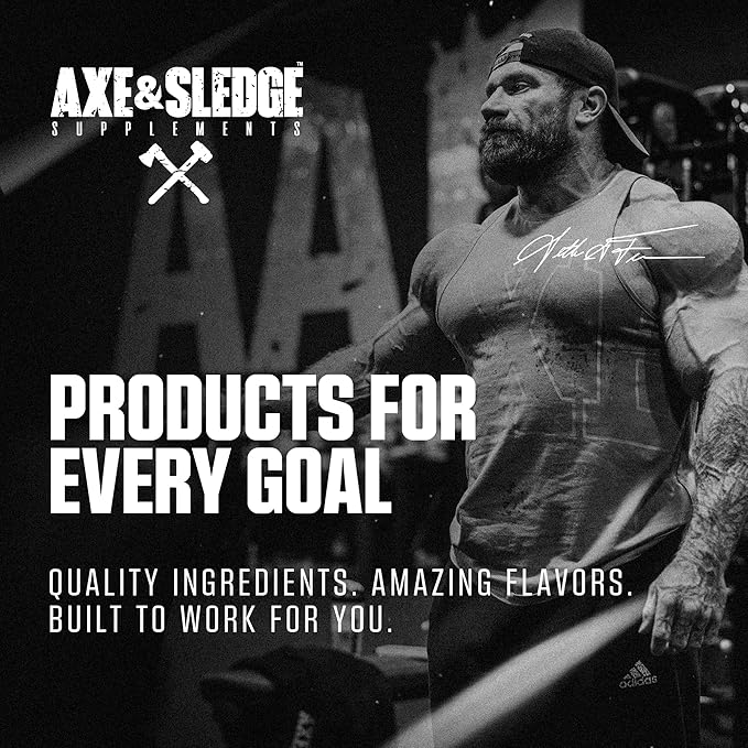 Axe & Sledge WHEY More Premium Protein Blend | 24g Protein, Whey Concentrate & Isolate | Prebiotic Fiber for Enhanced Absorption | Creamy, Delicious, Versatile | 30 Servings, Honey Grizzly Graham