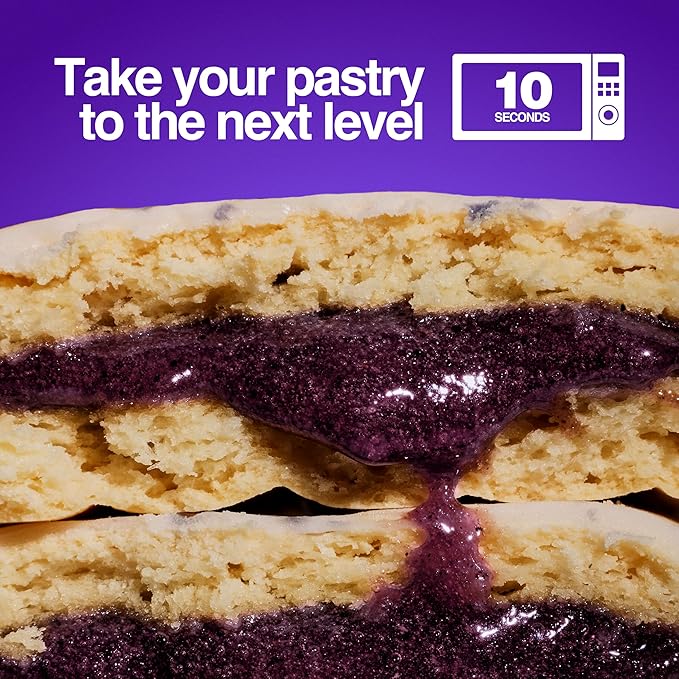 Legendary Foods 22g Protein Pastry 0g Added Sugar, Low Carb, Gluten Conscious, Keto Snack, Ideal for Glucose Management, Includes Whey Protein Isolate, 8 Pack Frosted Blueberry