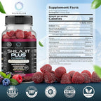 Shilajit Plus Gummies – 5-in-1 Adaptogen Energy & Focus Supplement | Shilajit, Ashwagandha, Lion’s Mane, Sea Moss & Beet Root | Natural Energy & Stress Support | Made in USA, Vegan, 60ct