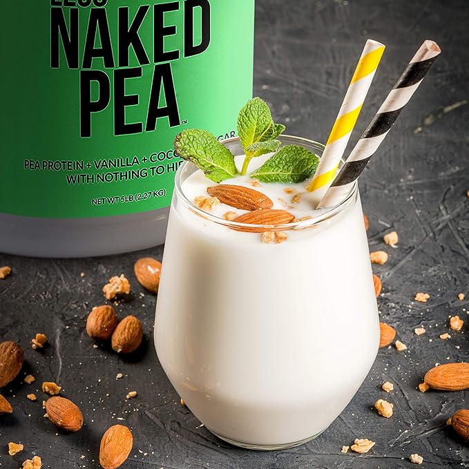 Naked Pea - Vanilla Pea Protein Isolate from North American Farms - 5lb Bulk, NSF Certified, Plant Based, Vegetarian & Vegan Protein Power, Easy to Digest, Non-GMO, Gluten Free, Lactose Free, Soy Free