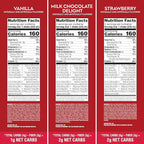 Atkins Best Sellers Protein Shake Variety Pack, Strawberry, Vanilla and Milk Chocolate Flavored Protein Shakes, 15g Protein, 3g Fiber, GLP-1 Friendly, 12 Count