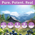 Hudetex Blueberry Lutein Gummies with 120 Count - 2 Month Supply, Eye Health Support Supplement for Kids and Adult, Contains Blueberry Juice (30 mg/Gummy) & Lutein (20 mg/Gummy)