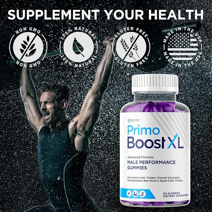 (2 Pack) Primo Boost XL Gummies, Official Primo Boost XL Gummys with All Natural Ingredients, Advanced PrimoBoost Health & Wellness Formula with Max Strength Active Lifestyle Vitamins (120 Gummies)