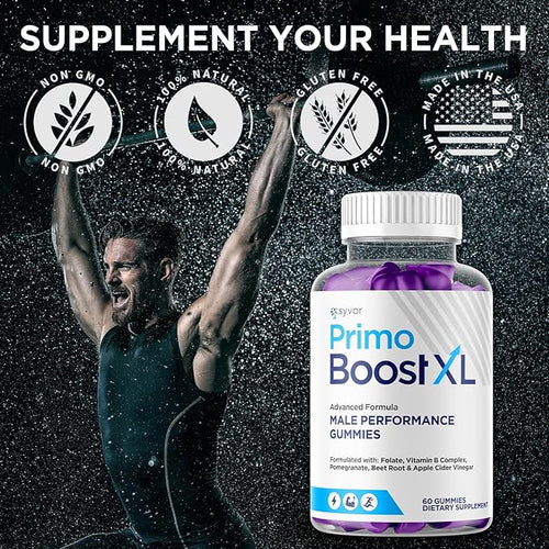 (2 Pack) Primo Boost XL Gummies, Official Primo Boost XL Gummys with All Natural Ingredients, Advanced PrimoBoost Health & Wellness Formula with Max Strength Active Lifestyle Vitamins (120 Gummies)