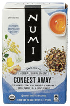Numi Organic Congest Away Herbal Tea – 16 Herbal Tea Bags – Caffeine Free Cooling Blend with Fennel Peppermint Ginger Cinnamon & Licorice for Soothing Respiratory Comfort