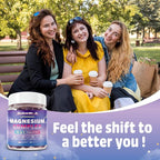 Magnesium Complex for Women, 10 in1 Magnesium Glycinate, Malate, & Citrate, Magnesium Gummies 700mg with Ashwagandha & L-Theanine, Vegan, 30 Servings
