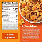 Catalina Crunch Protein Snack Mix with Cheese Crisps | 10g Protein, 1g Sugar per Serving | Good Source of Fiber, Keto, Gluten Free | Cheddar, 5.25 Ounce Bag (Pack of 5) - Packaging May Vary