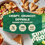 Simply Protein - Tortilla Chips, Restaurant Style Protein Chips, Jalapeno Ranch (3-Pack) - 7g Protein, 140 Calories, Gluten Free, Vegan - Crispy Plant Based Pea Protein Snacks - 3 Bags, 4.58oz (130g)