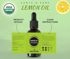 Earth N Pure Lemon Essential Oil for Revitalizing Care for Face, Scalp & Skin | 50 ML