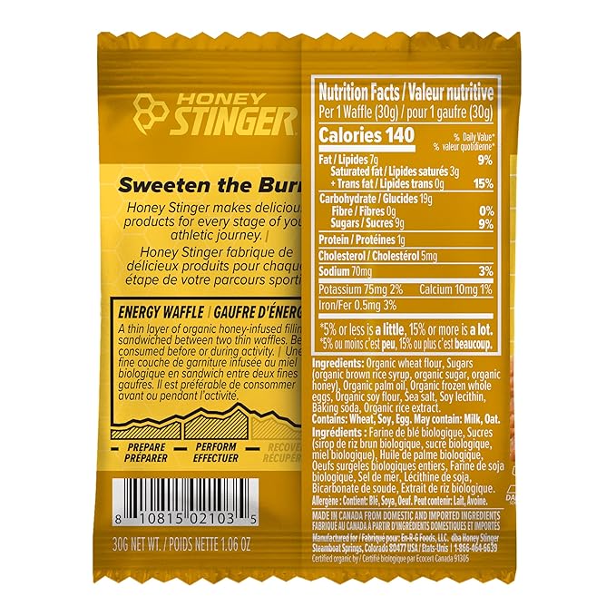 Honey Stinger Organic Mini Honey Waffles | Energy Stroopwafel for Exercise; Endurance and Performance | Sports Nutrition for Home & Gym; Pre and Post Workout-| 1 Bag; 5.3 Ounce,(Pack of 2)