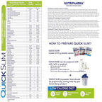 Quick Slim Meal Replacement Shake for Weight Loss, 30 Servings, 20g Protein, 27 Vitamins & Minerals, Dietary Fiber, Low Carb, Gluten Free
