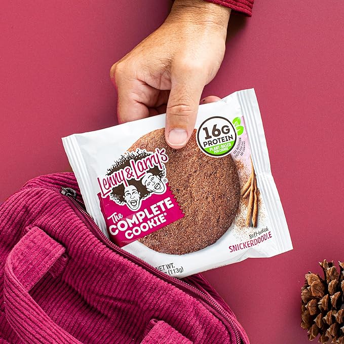 Lenny & Larry's Complete Protein Cookie, [Snickerdoodle], Chewy Soft Baked, 16g Plant Protein, Vegan, Non-GMO, High Fiber, 4 Ounce Cookie (Pack of 12)