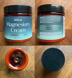 Solia Magnesium Cream, USA-Made Unscented Topical Magnesium Lotion for Feet Soreness, Muscle Balm Mag Oil Body Butter, Foot Cream for Feet, Rub for Muscle Soreness, 4oz