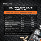 Iron Labs ZM6 - High Strength Zinc and Magnesium Supplement - 360 Vegetarian Capsules (6 Month Supply) - Super Enhanced Zinc Magnesium Aspartate and B6 Complex
