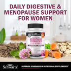 Menopause Supplements for Women - 40 Billion CFU Menopause Probiotics for Women - Support for Hot Flashes Night Sweats Mood Swings and Balance - Non-GMO, 30 Easy-Swallow Capsules, 30 Servings
