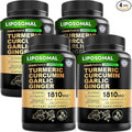 Liposomal Turmeric - High-Absorption Curcumin Supplements, Non-GMO Blend for Digestive Comfort & Daily Support - Organic Turmeric Supplement with Black Pepper (120ct, Pack of 4)