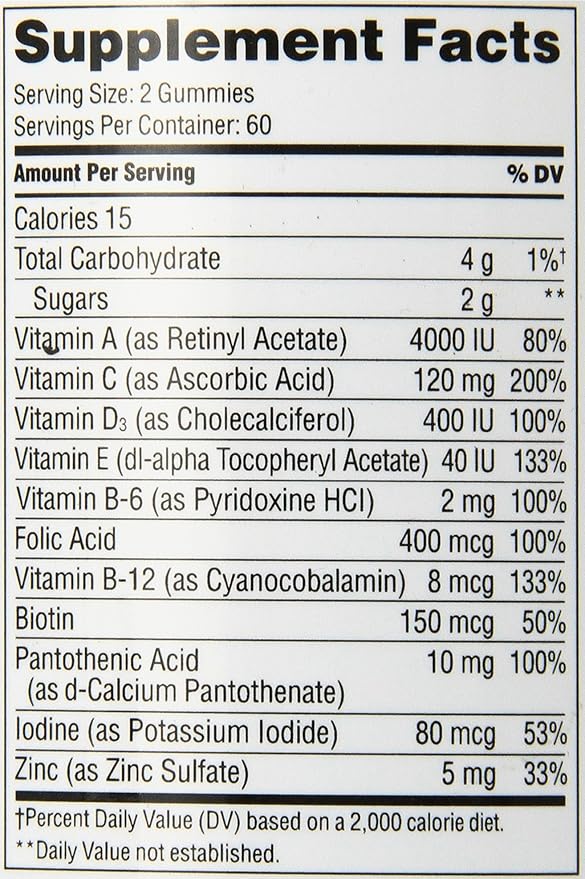 21st Century Vitajoy Multi Gummies Plus Extra C, Orange, Cherry and Strawberry, 120 Count