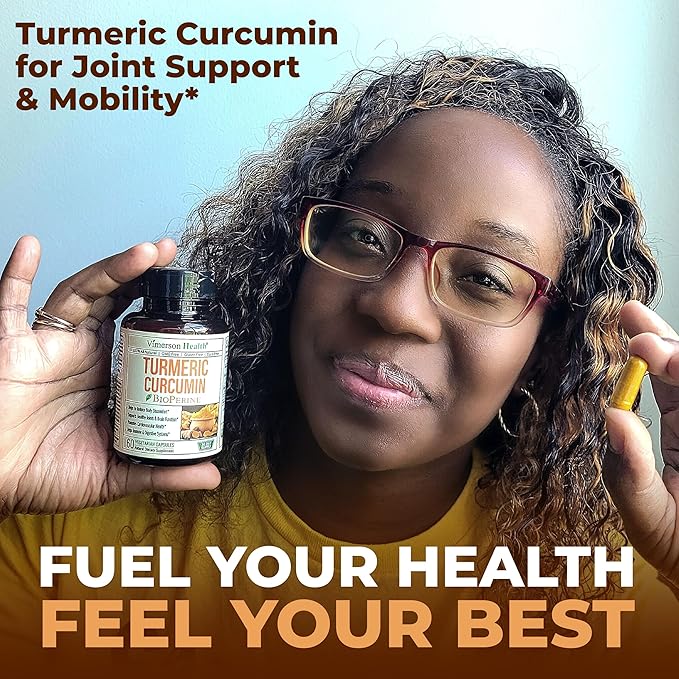 Turmeric Curcumin Supplement - 1200 mg Organic Turmeric + Tumeric Extract (95% Curcuminoids) for Joint Support & Digestive Health - Turmeric Supplement - Pure Curcumin with Black Pepper - 60 Capsules
